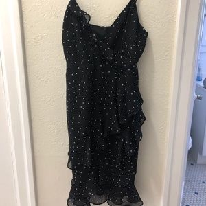 Majorelle Black Polka Dot Dress (size: small)